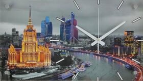 Часы настенные прямоугольные "Москва-Сити", 60х36 см